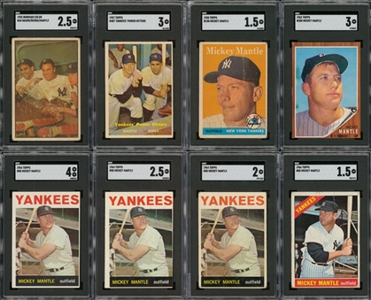 1953-1969 Topps and Assorted Brands Mickey Mantle SGC-Graded Collection (42) 